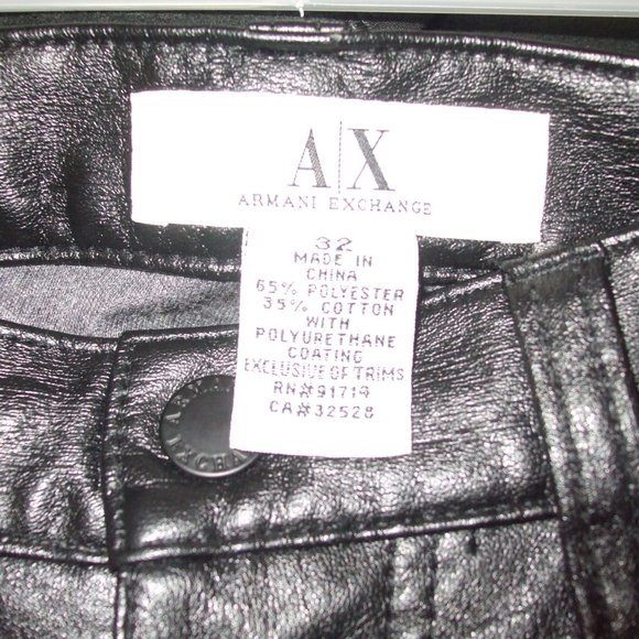 Armani Faux Leather Tuxedo Trousers - Picture 6 of 6